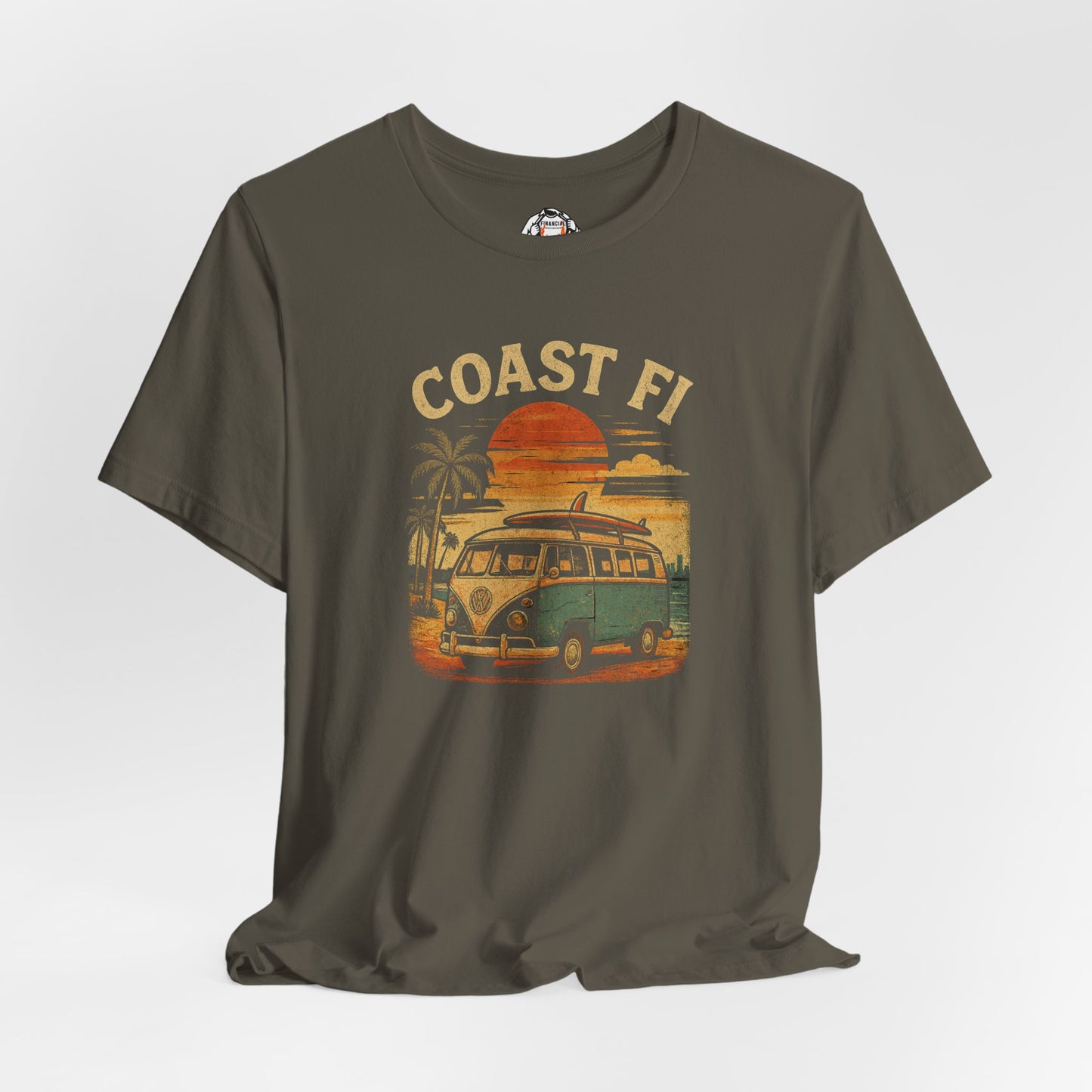 Coast Fi Retro Sunset Surf T‑Shirt