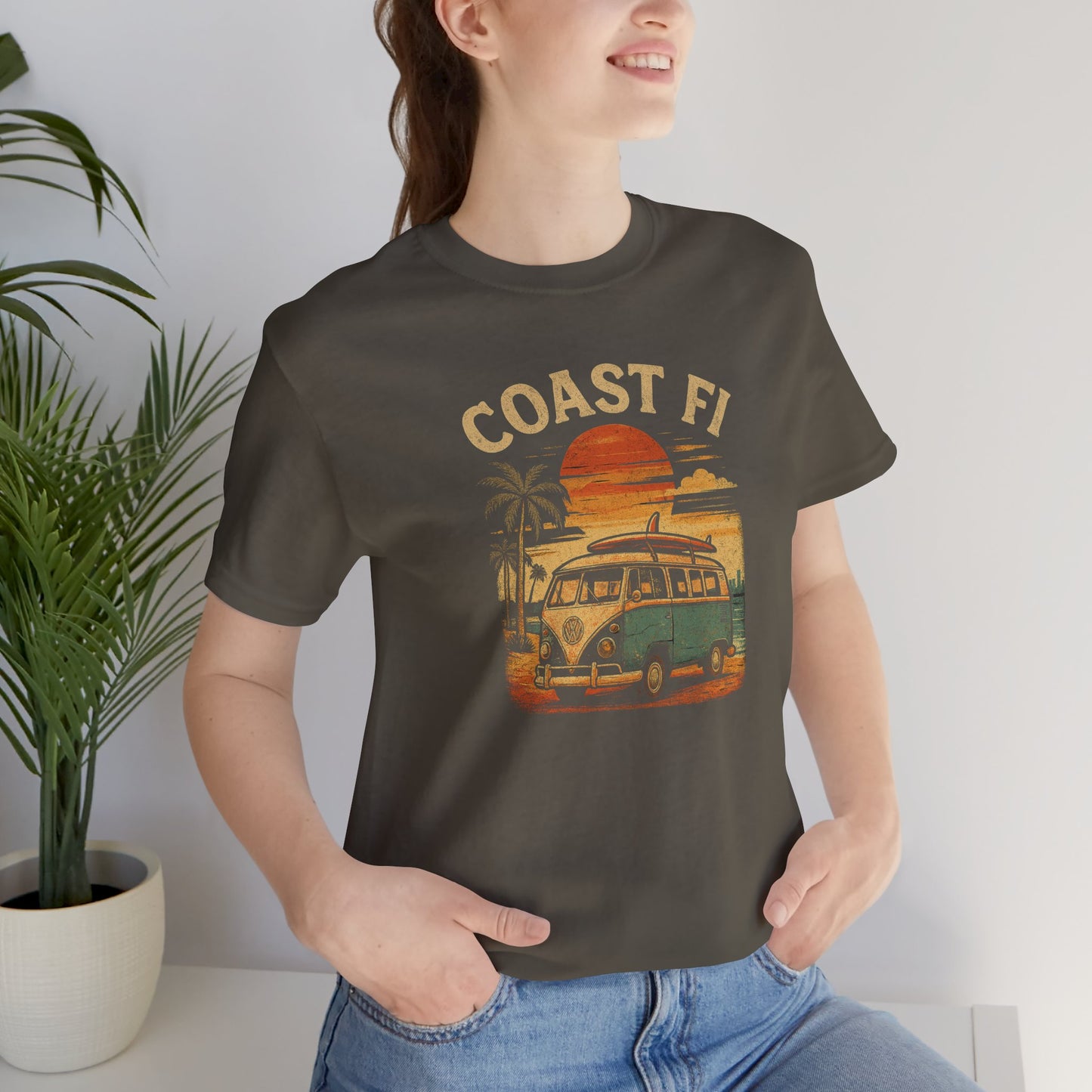 Coast Fi Retro Sunset Surf T‑Shirt