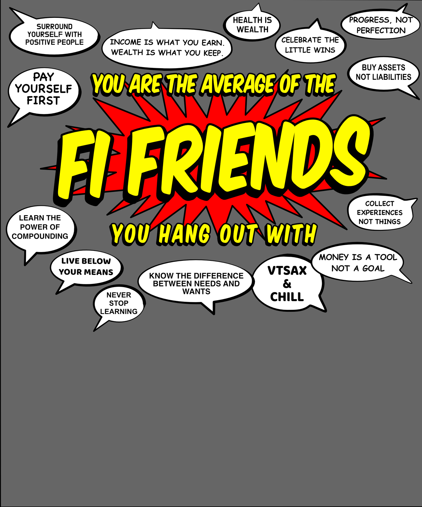 You Are the Average of the FI Friends You Hang Out With - Graphic Tee