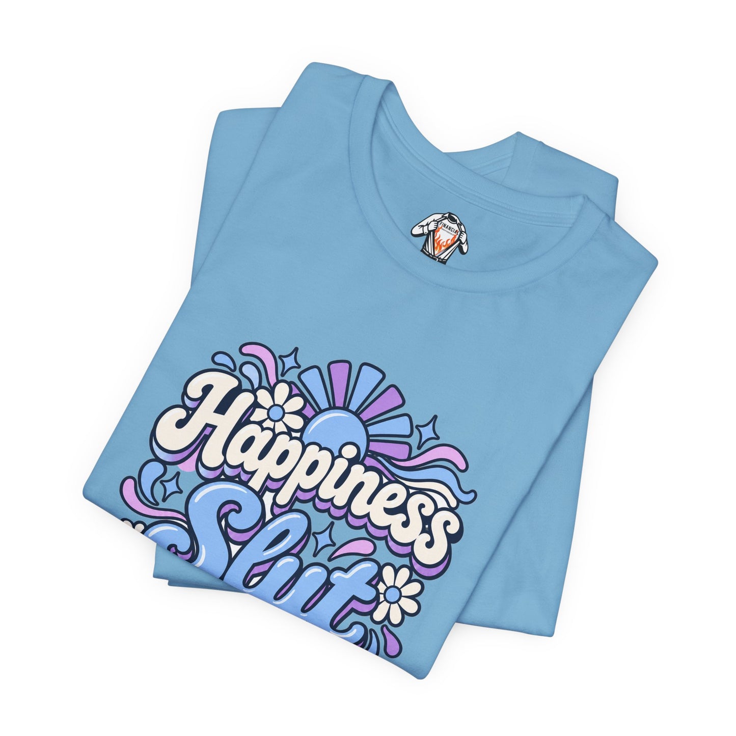 Happiness Slut Graphic Tee — Retro Pastel Positive Vibes T-Shirt