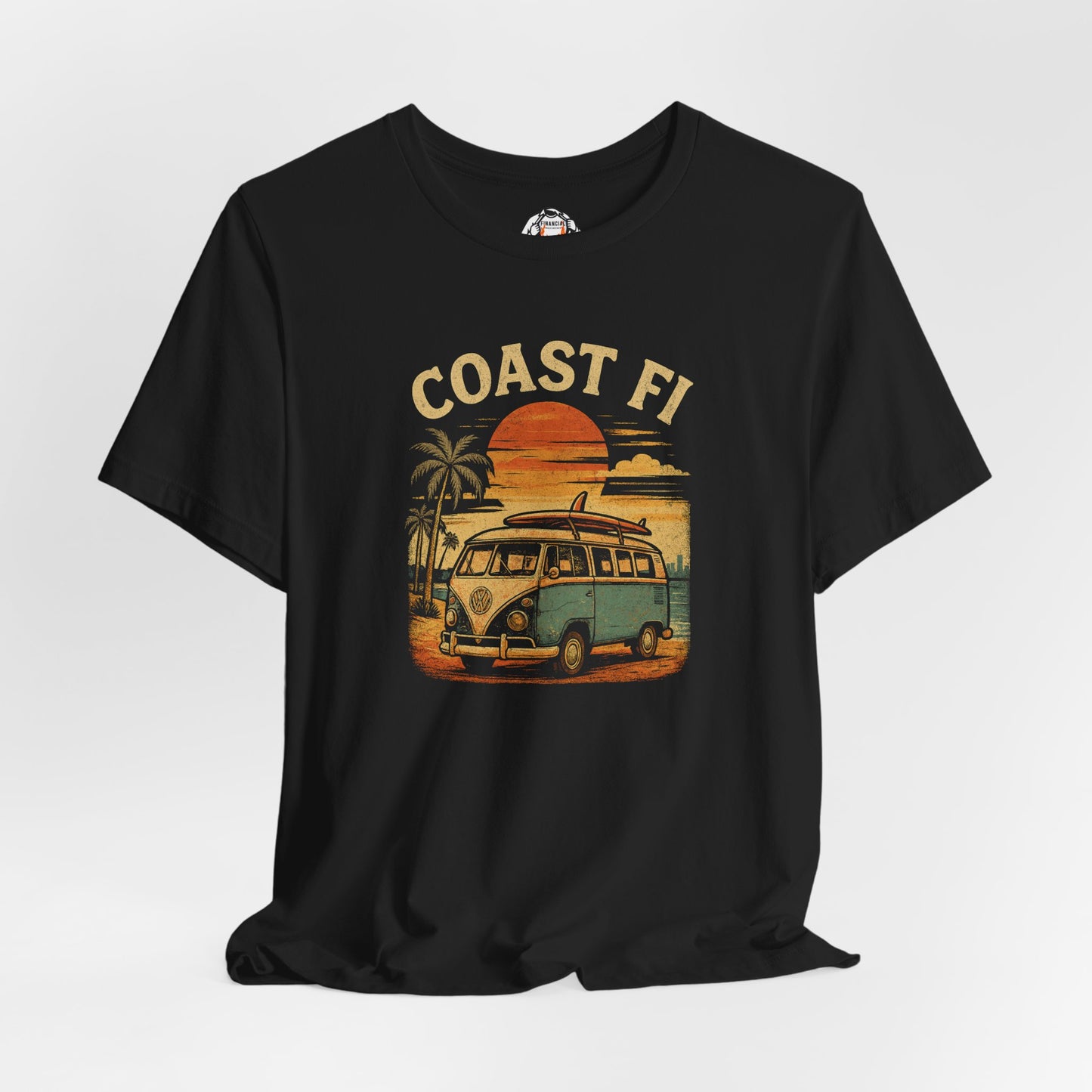 Coast Fi Retro Sunset Surf T‑Shirt